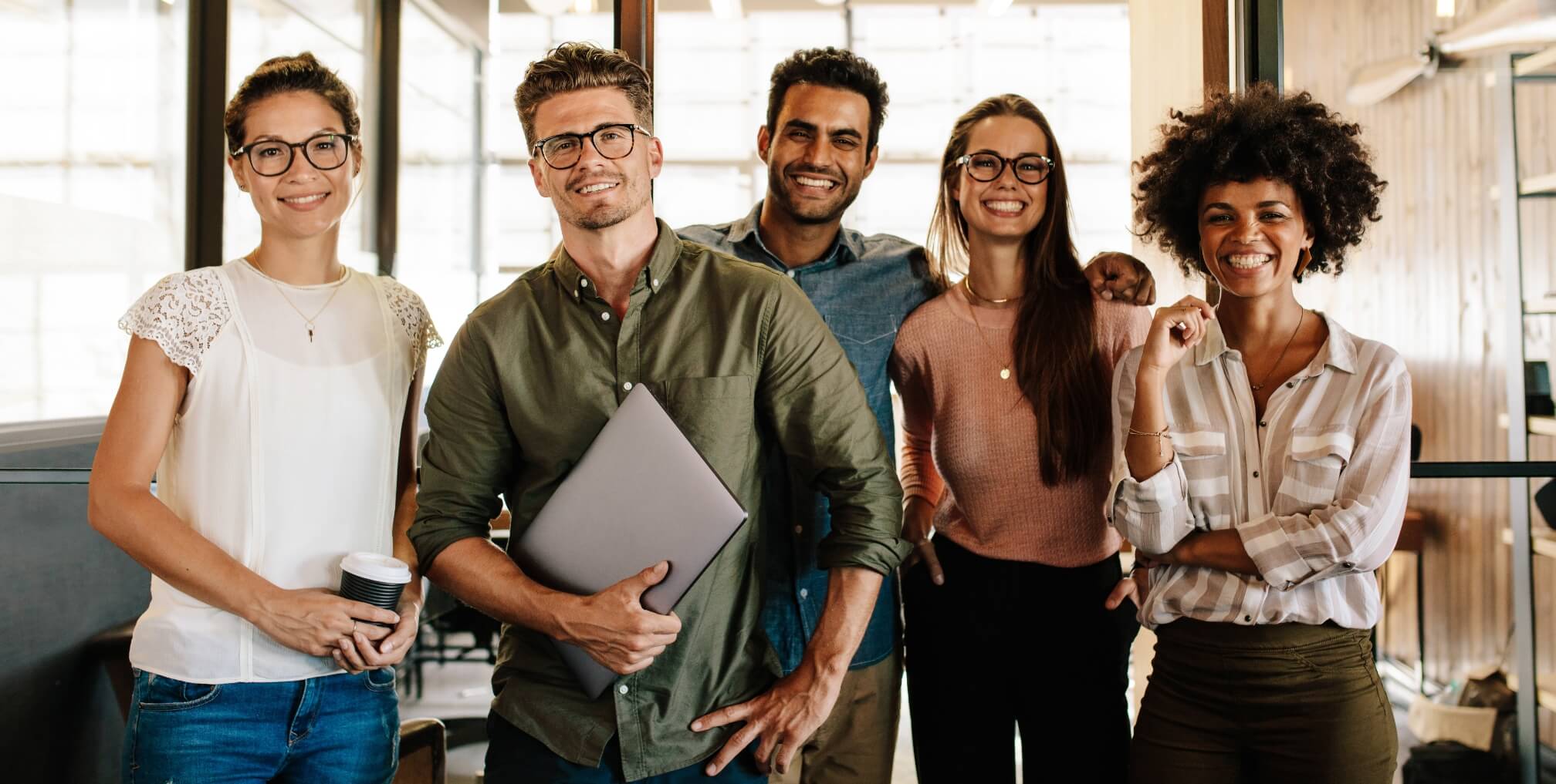 Group of people smiling