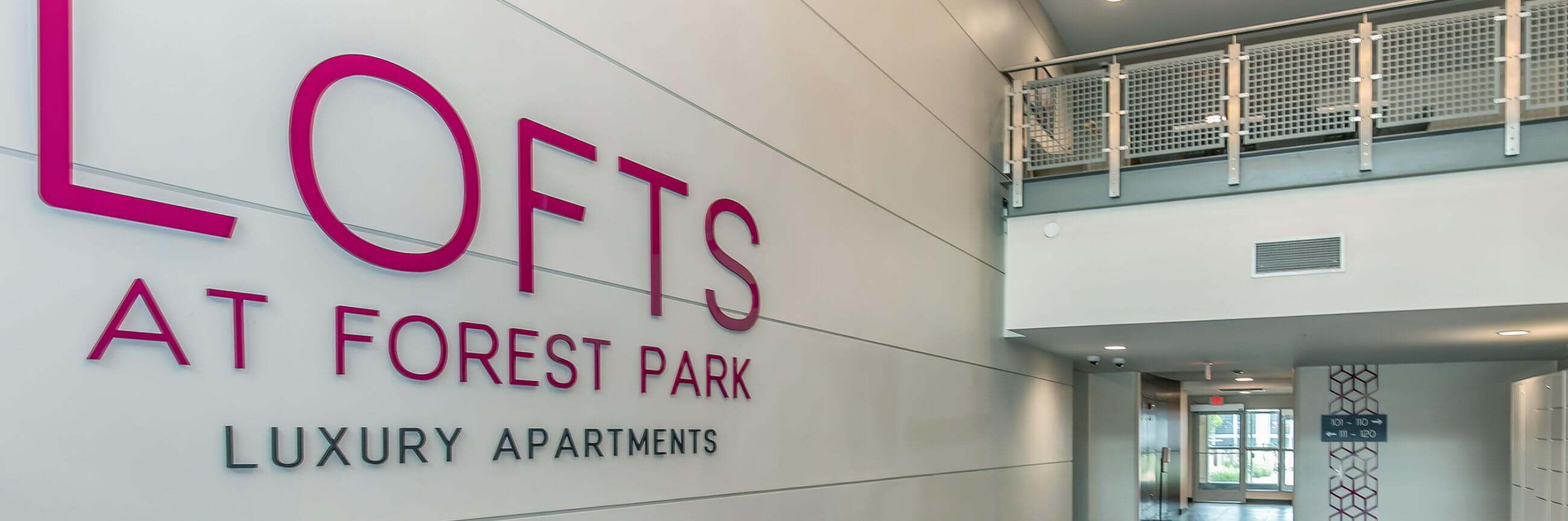 Lofts at Forest Park sign